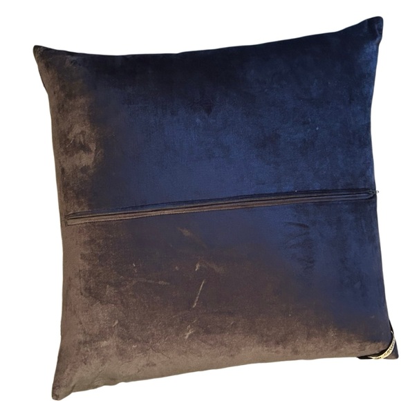 Copy Callisto Beaded Velvet Gray Gold Ombre Geometric Check Diamond pillow 22x22 - Picture 9 of 11